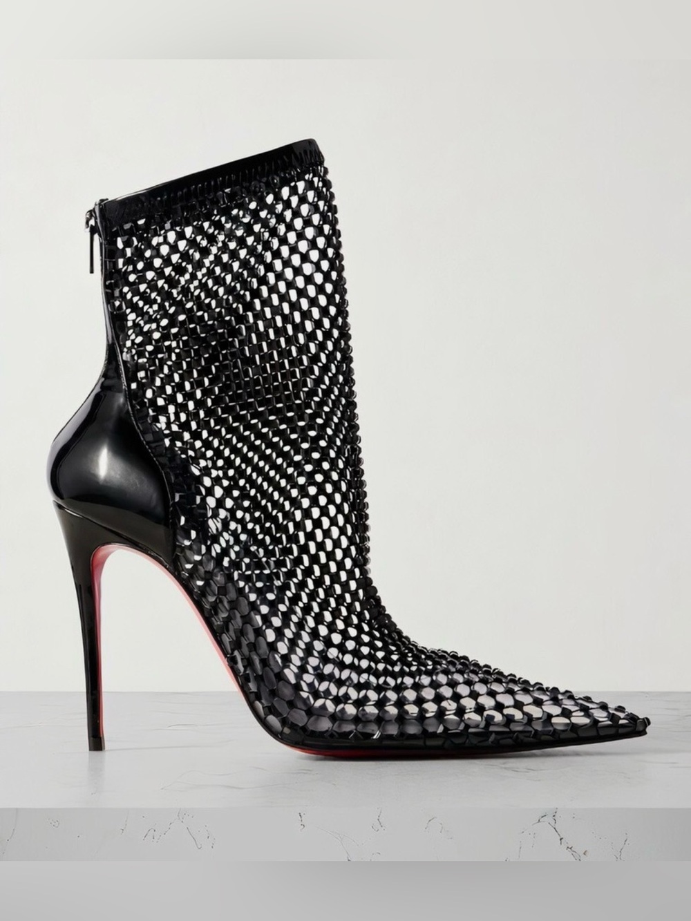 CHRISTIAN LOUBOUTIN Kate Max 100 Black Crystal Ankle Boots EU 39 US 9 $3595 - Picture 4 of 14